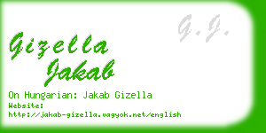 gizella jakab business card